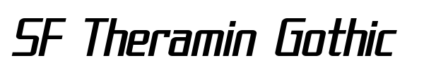 SF Theramin Gothic font preview